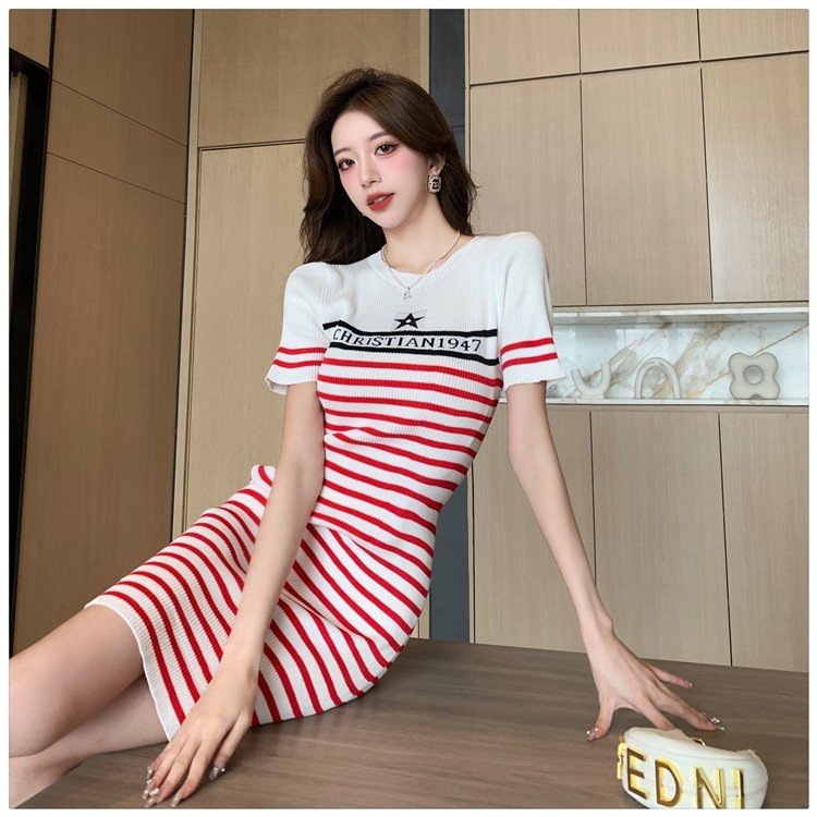 ĐẦM BODY LEN DIOR SỌC CAO CẤP